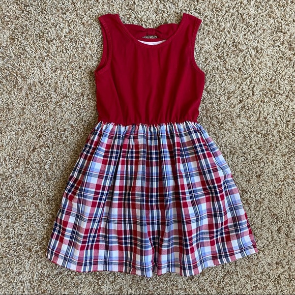 Childrens Place 4th of July Dress Red White Blue American USA Plaid Sequins - Picture 7 of 9